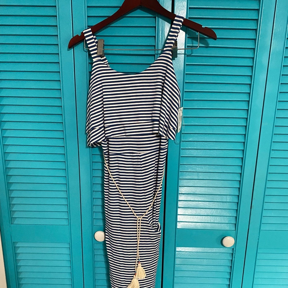 Navy and white striped Xtraordinary dress
